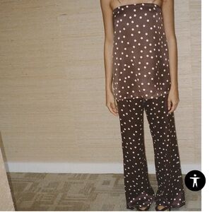 Zara Chocolate Polka Dot Pants